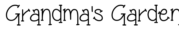 Grandma's Garden font preview